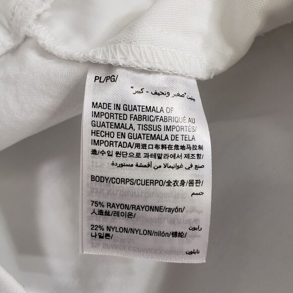 JM Collection Women Pants Petite Large PL Ankle Skinny Pull On Embellished White - Picture 10 of 11